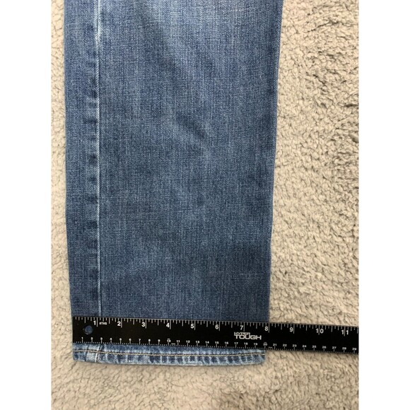 American Eagle 29/30 Original Straight Distressed Denim Blue Jeans Destroyed - Picture 12 of 13